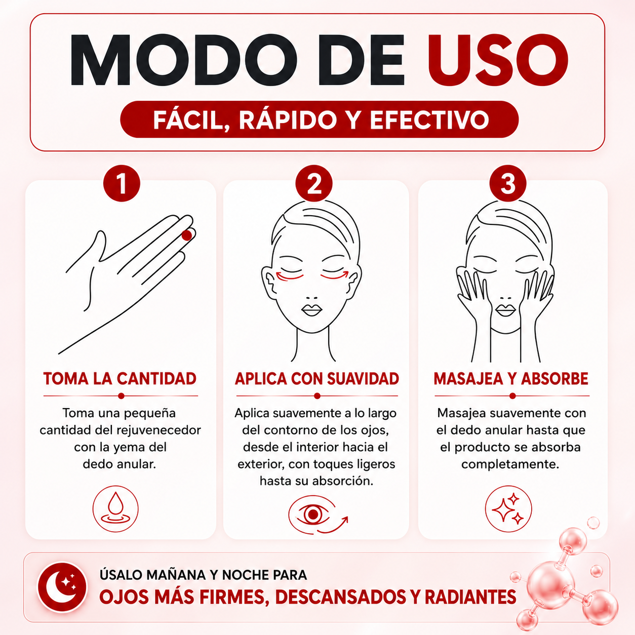 Rejuvenecedor Instantáneo para Ojos – Levanta, Desinflama e Ilumina al Instante los Ojos Cansados de Forma Natural