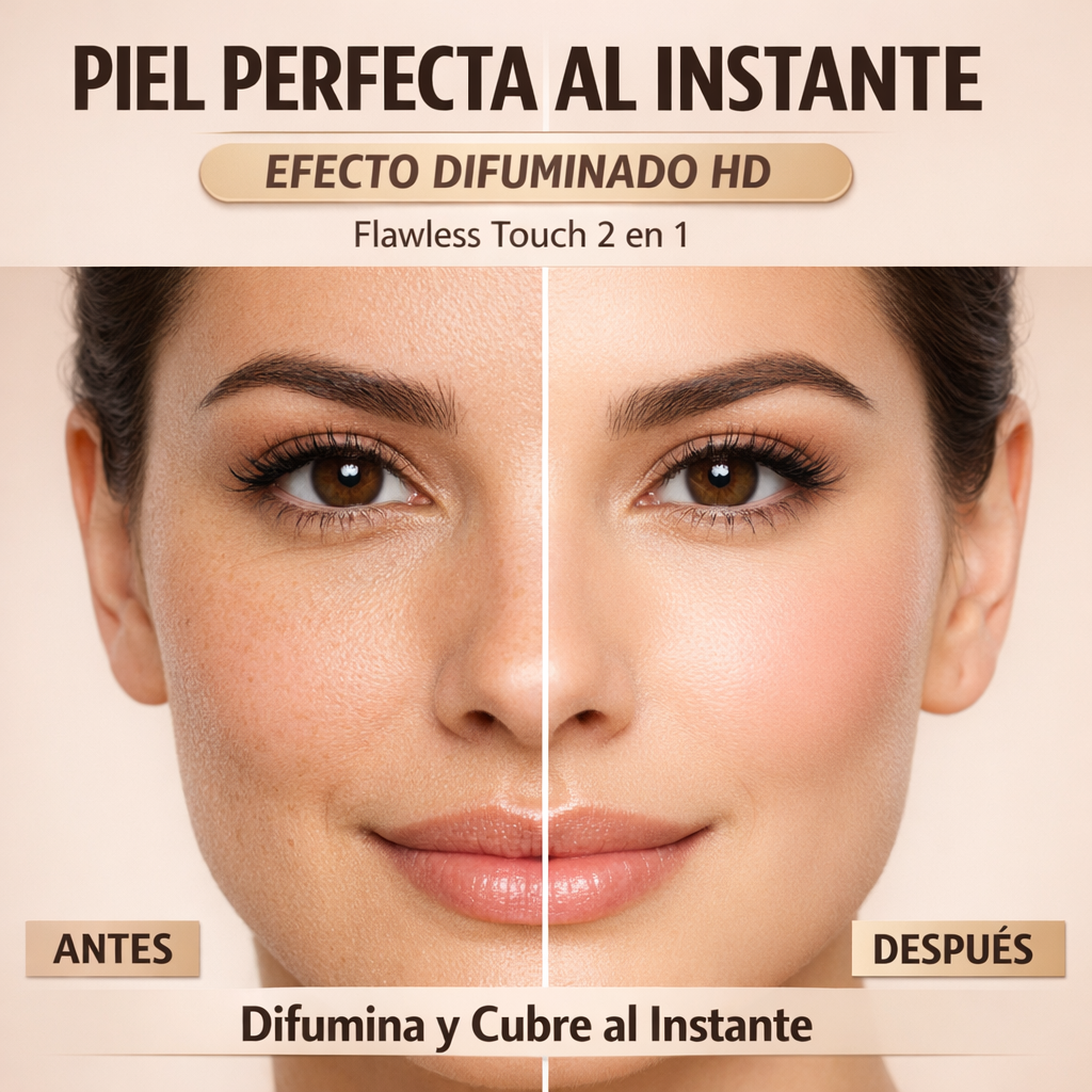 Base de Maquillaje en Barra 2 en 1 Flawless Touch — Difumina y Cubre al Instante