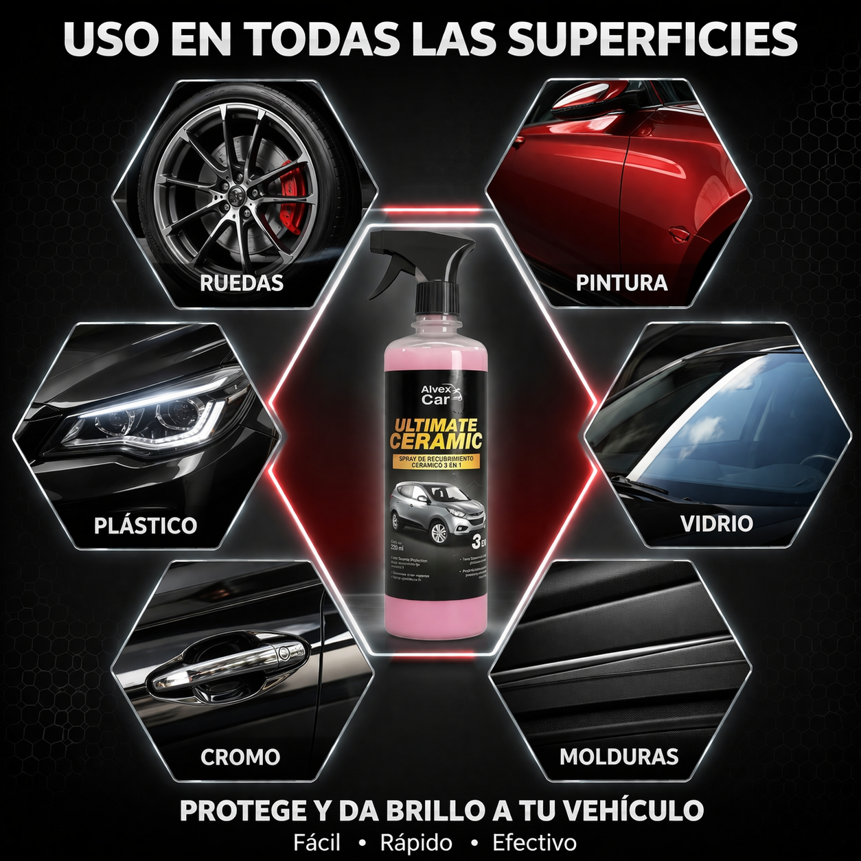 Cérámica HydroShield Spray – Recubrimiento nanocerámico avanzado para un brillo intenso y una protección duradera.