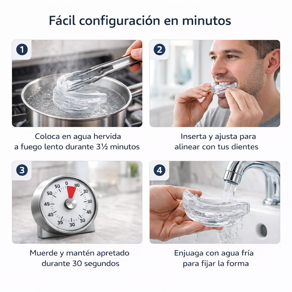 Protector bucal antirronquidos: sueño profundo y respiración libre toda la noche