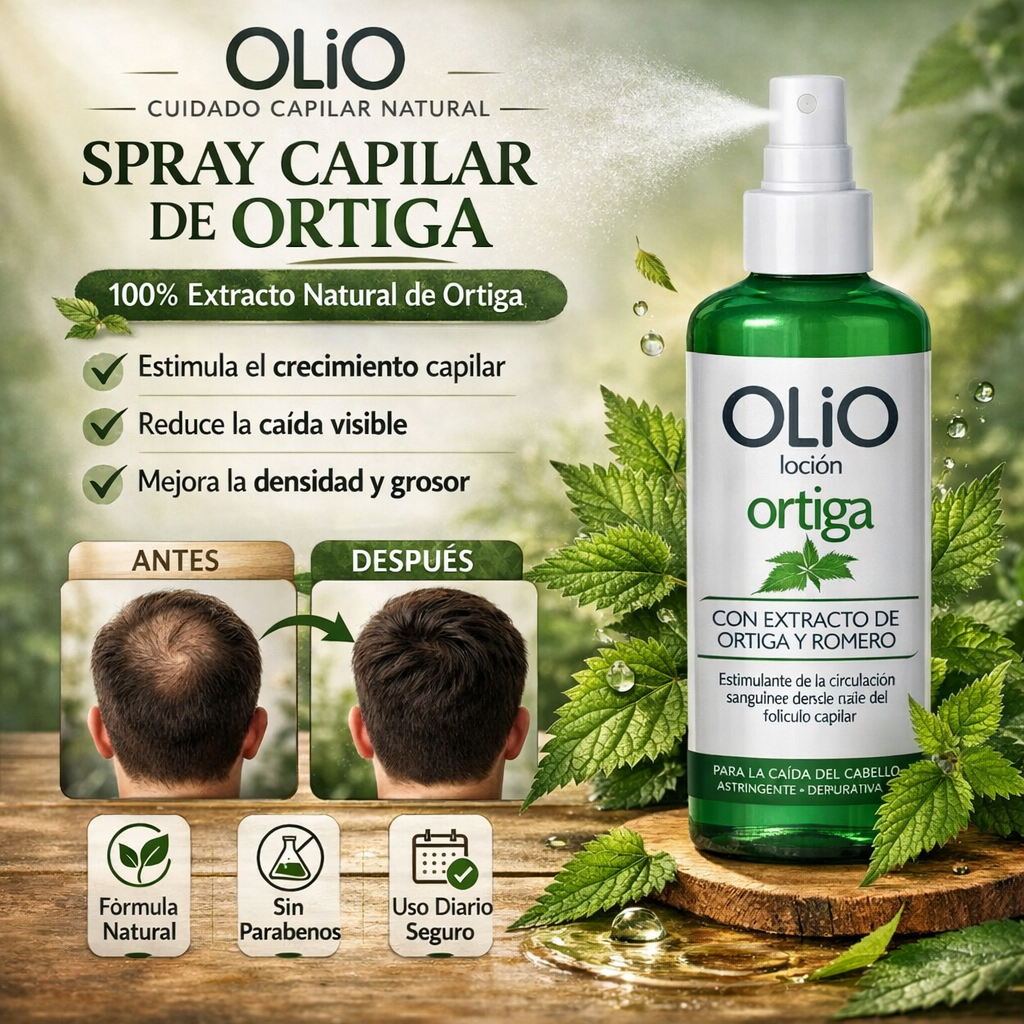 Olio de Ortiga – Crecimiento y Fortaleza Capilar Natural