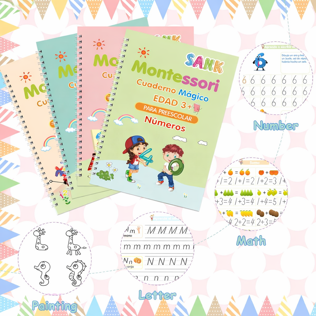 Cuaderno Mágico Montessori para Niños