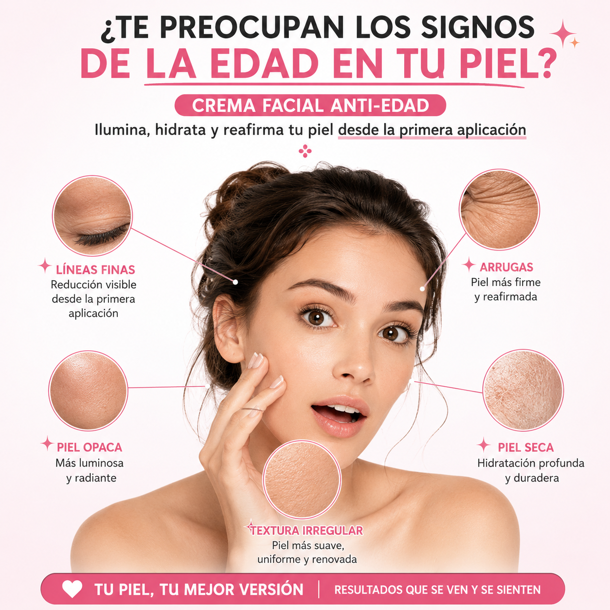 Crema facial antiedad: ilumina, hidrata y reafirma la piel desde la primera aplicación