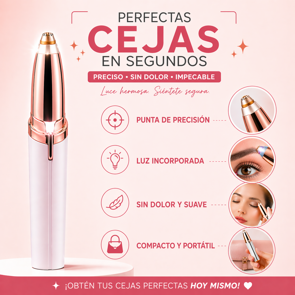 InstaBrow – Logra Cejas Perfectas en Segundos, Sin Dolor ni Irritación