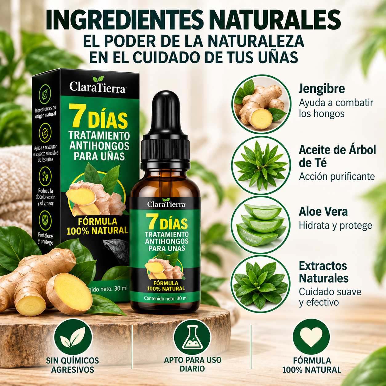 Tratamiento Antihongos 7 Días – Fórmula 100% Natural para Uñas Más Sanas y Fuertes