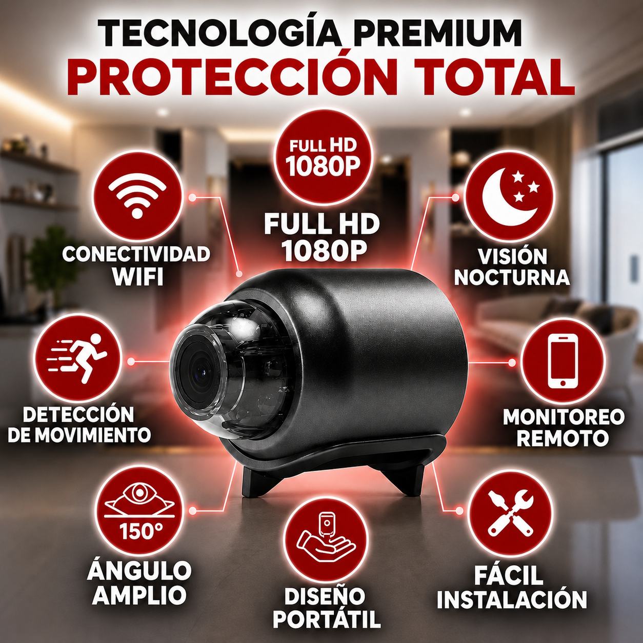 La Mini Cámara Espía Full HD - Protegé Tu Hogar Las 24 Horas Sin Que Nadie Lo Note