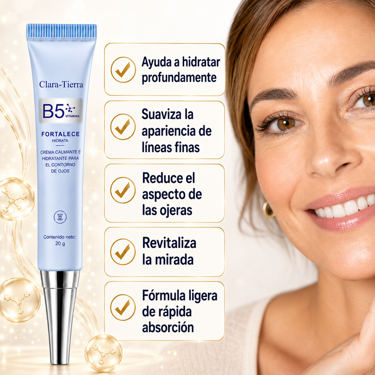 Crema Reparadora para el Contorno de Ojos - Reviví Tu Mirada. Recuperá Tu Confianza.