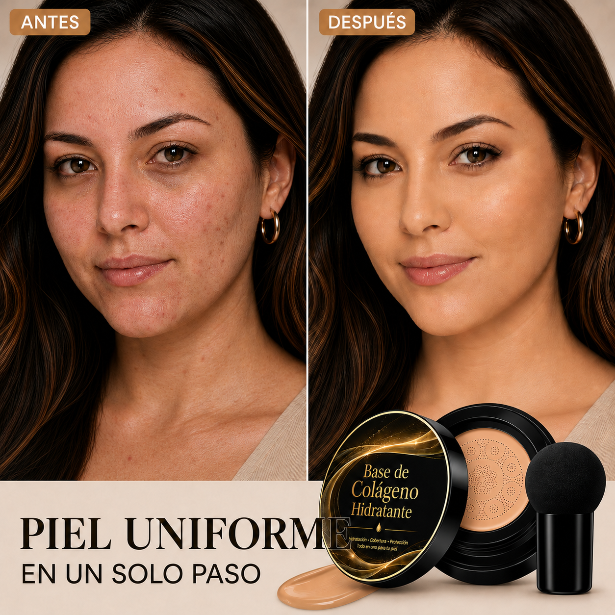Base de maquillaje - Colágeno Rejuvenecedor de Alta Cobertura