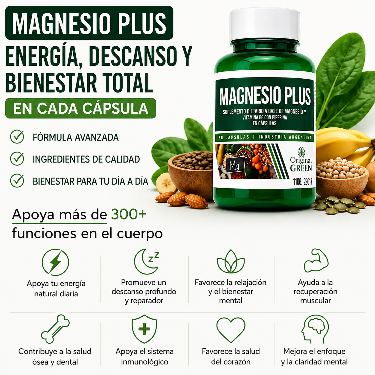 Magnesio Plus — Energía, Descanso y Bienestar Total en Cada Cápsula