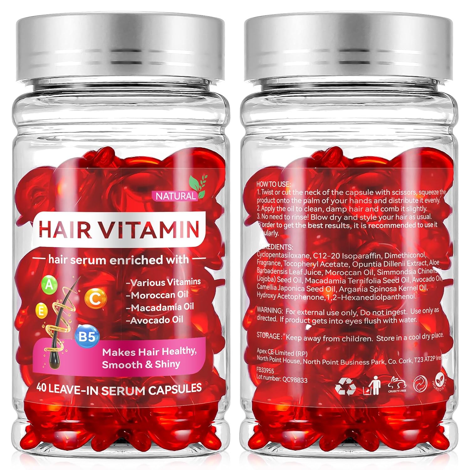 NutriHair™ Cápsulas Vitaminadas para el Cabello