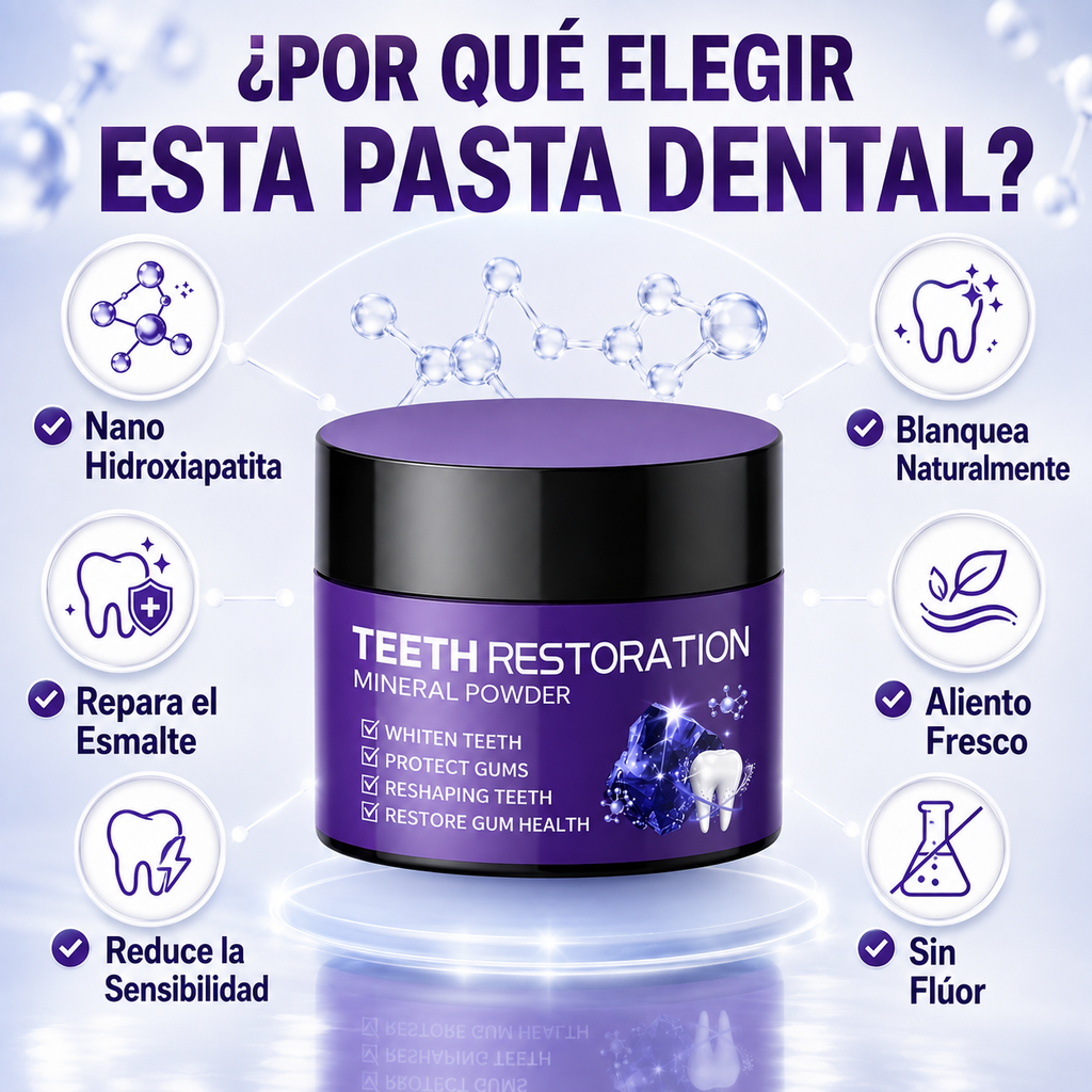 Pasta Dental Remineralizante con Nano Hidroxiapatita - Recuperá unos dientes más fuertes y saludables con cada cepillado