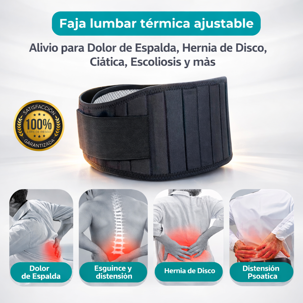 Faja lumbar térmica ajustable