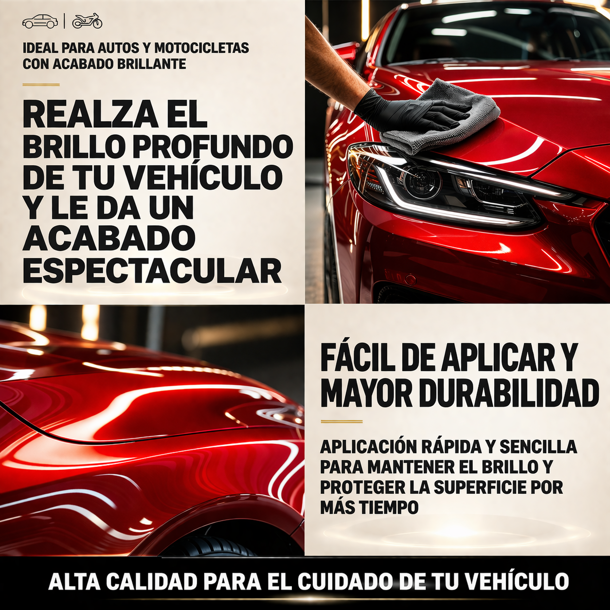 Cérámica HydroShield Spray – Recubrimiento nanocerámico avanzado para un brillo intenso y una protección duradera.