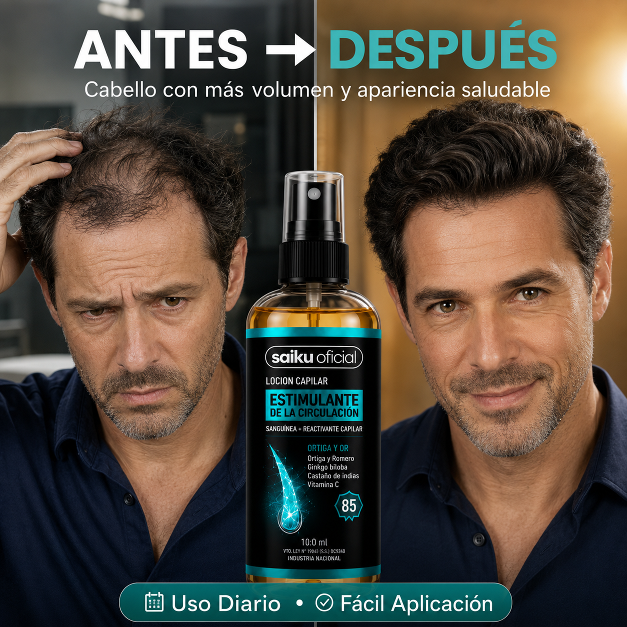 Hair Spray Activator - Recuperá un cabello más abundante antes de que avance el adelgazamiento.