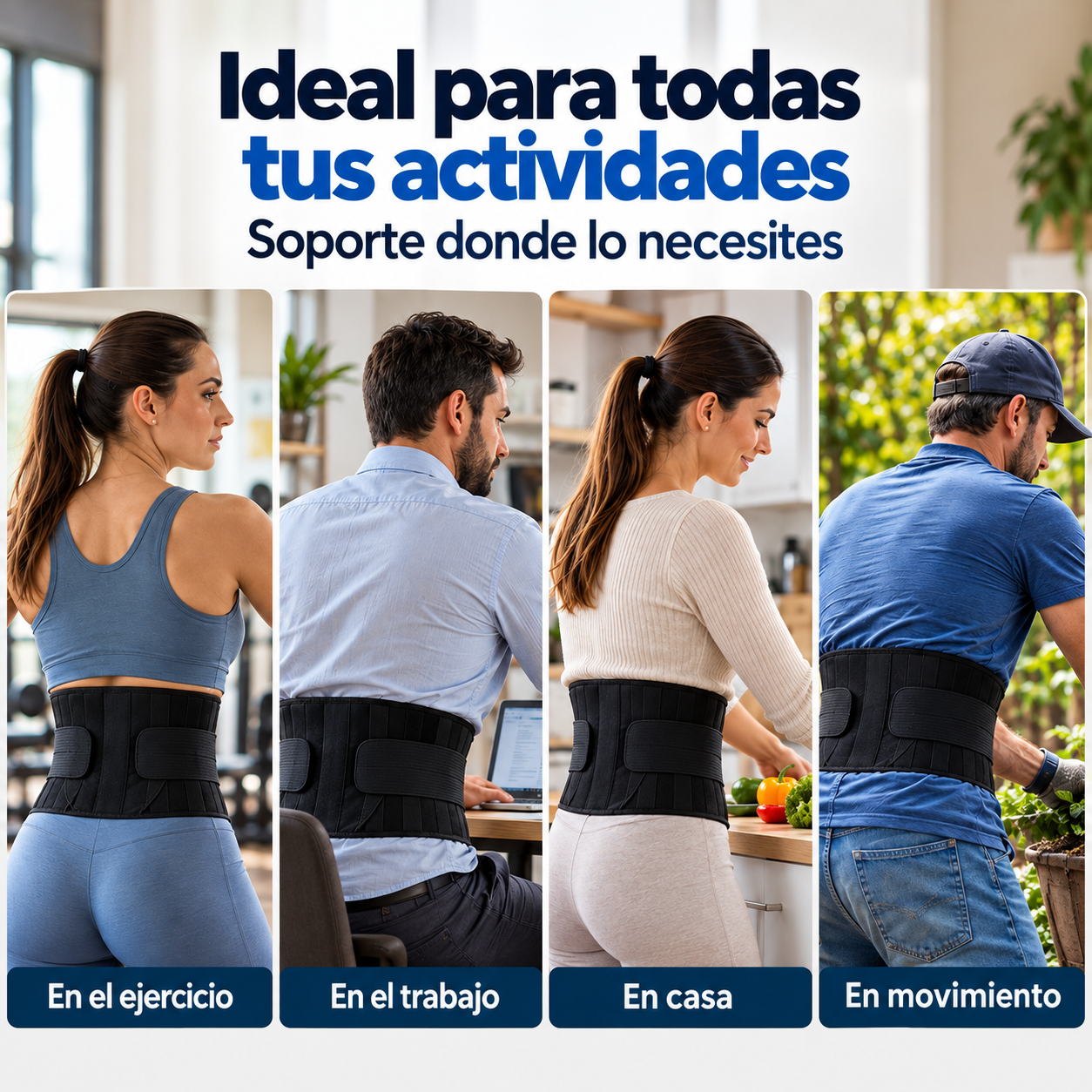 Cinturón de soporte térmico ajustable - Acompaña tu espalda todos los días