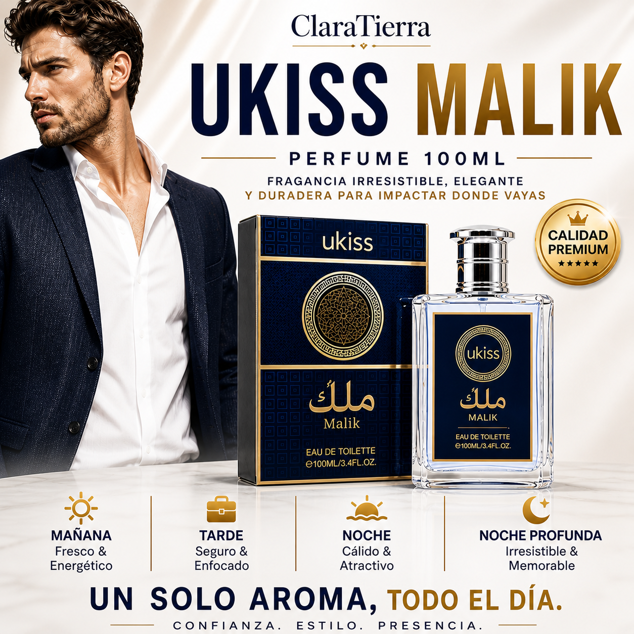 Perfume Ukiss Malik 100ml – Fragancia Irresistible, Elegante y Duradera Para Impactar Donde Vayas