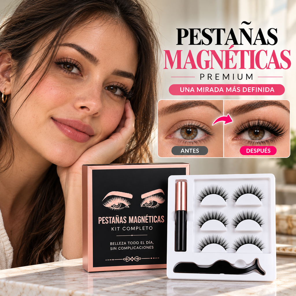 Pestañas Magnéticas Premium – Belleza Todo el Día, Sin Pegamento ni Complicaciones