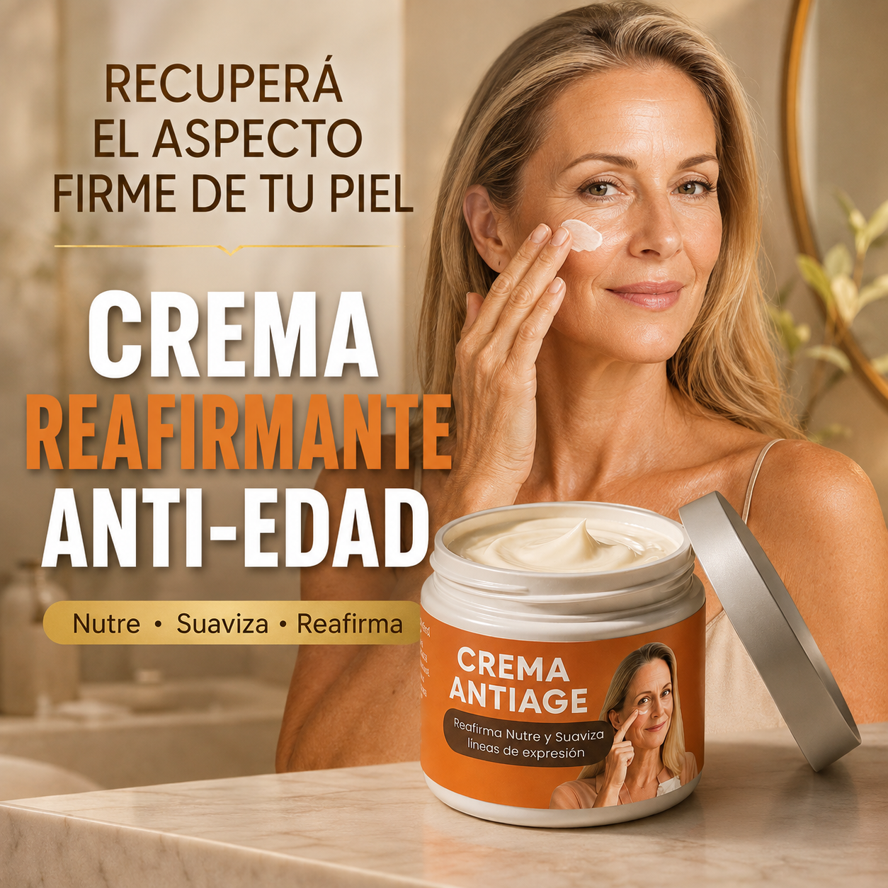 Crema Reafirmante Anti-Edad - Reafirmá tu piel. Recuperá tu confianza.