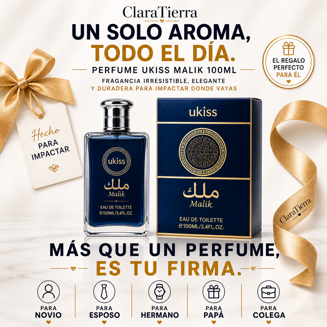 Perfume Ukiss Malik 100ml – Fragancia Irresistible, Elegante y Duradera Para Impactar Donde Vayas