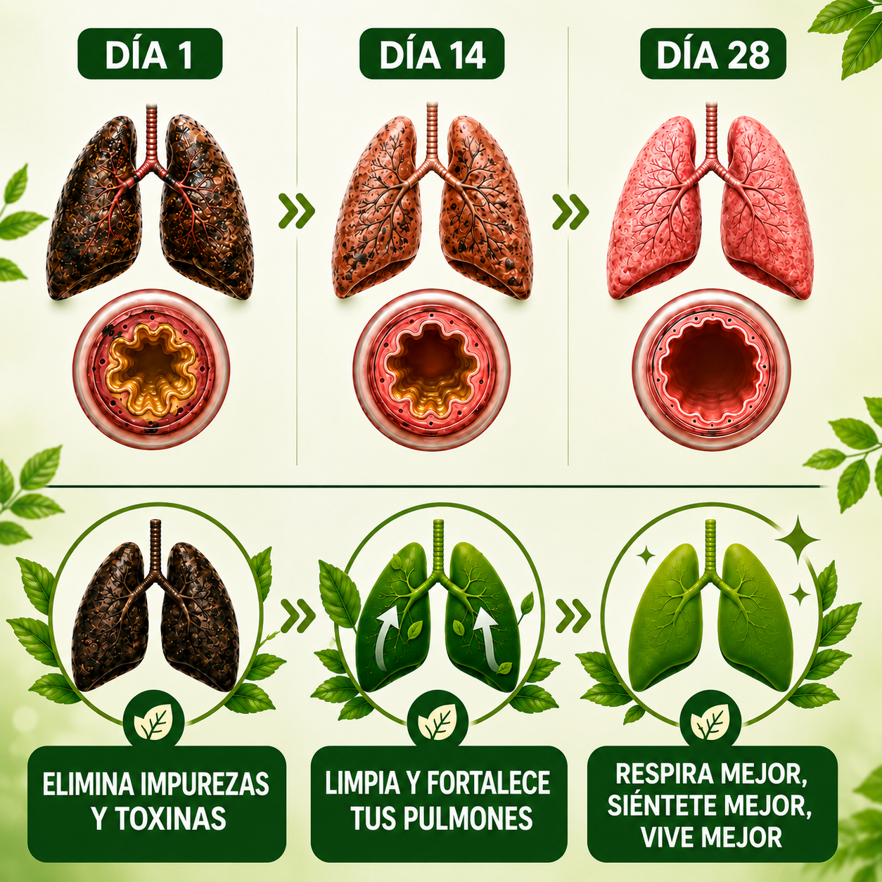 Limpieza pulmonar herbal Respira: ¡Respire libremente de nuevo sin congestión, tos ni molestias respiratorias!