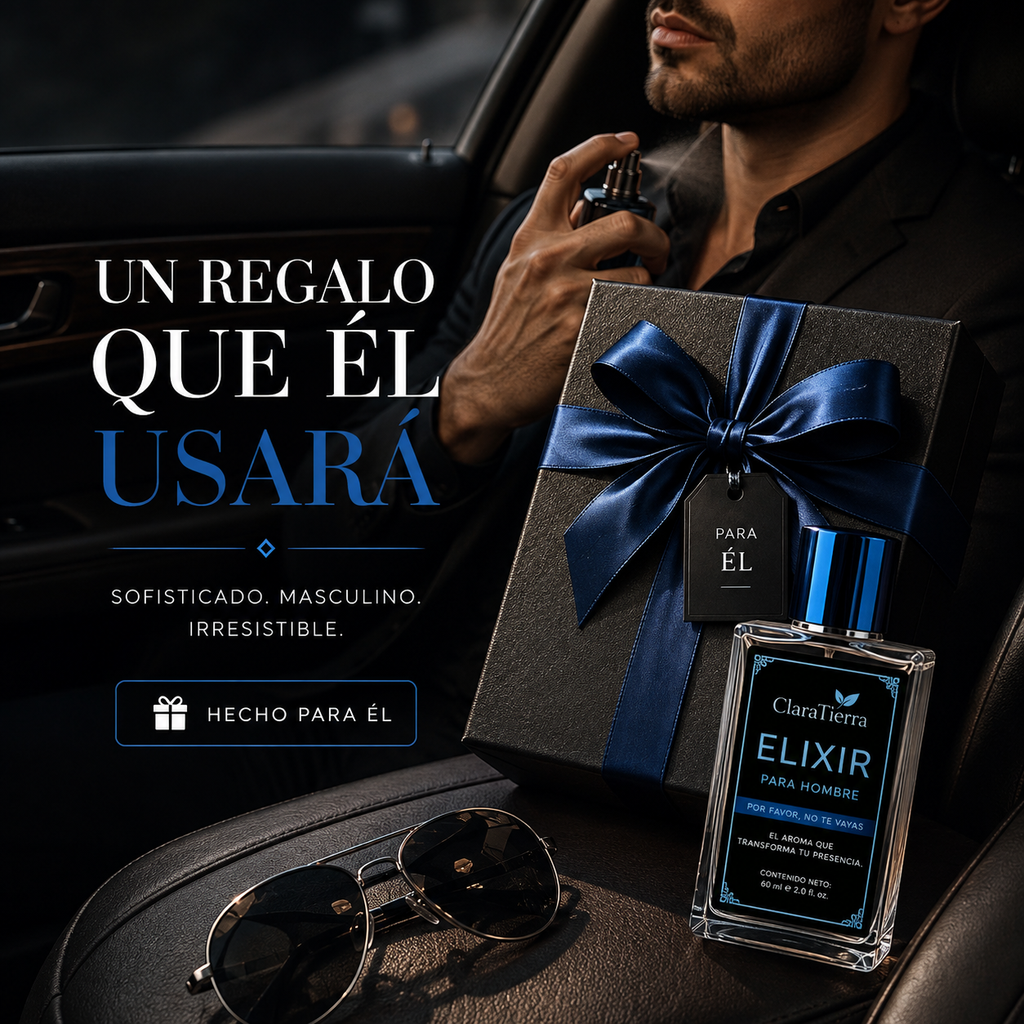 Perfume para hombre ELIXIR - una fragancia que complementa tu presencia.