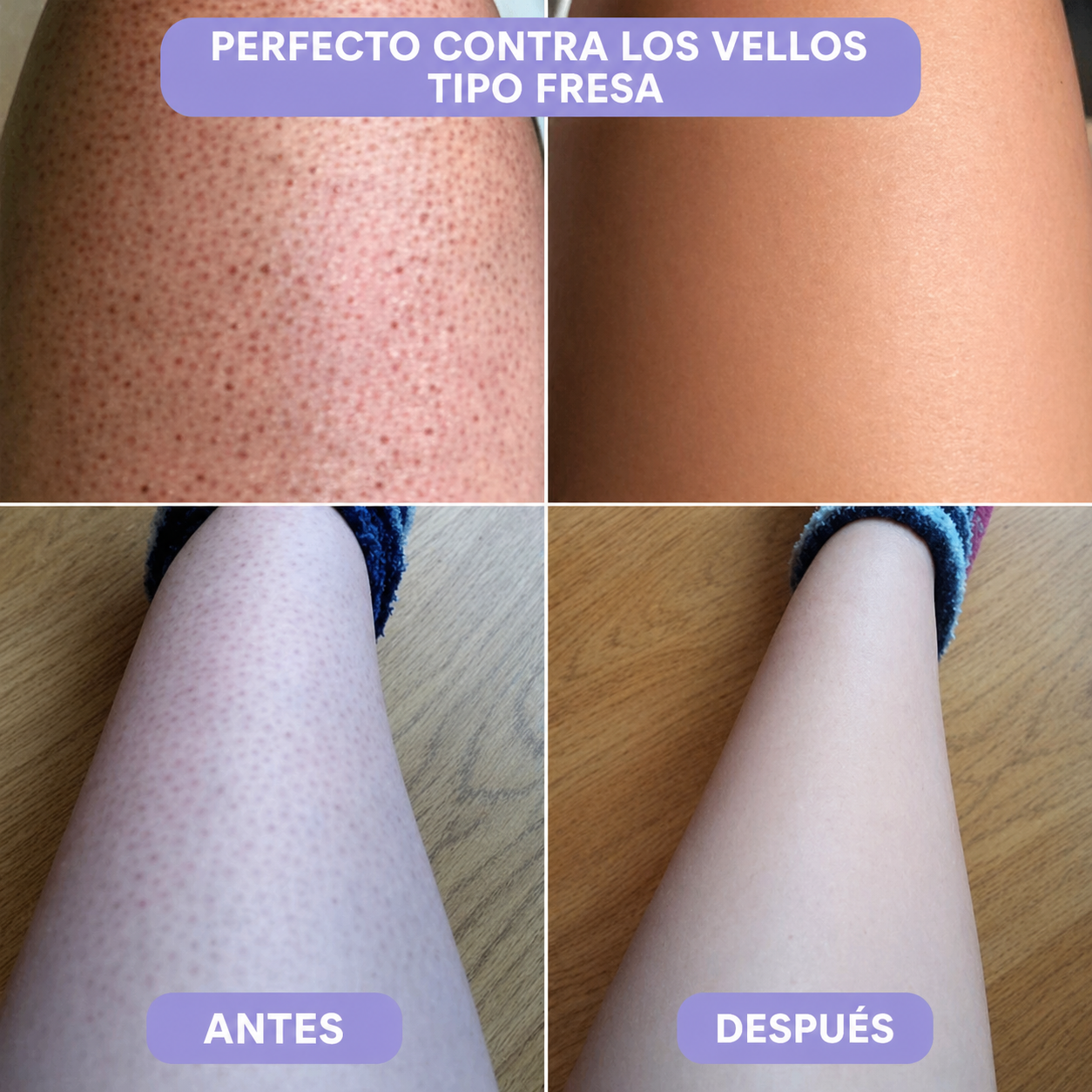 Eliminador de Vello de Cristal - Eliminador de Vello y Exfoliante para una Piel Suave al Instante