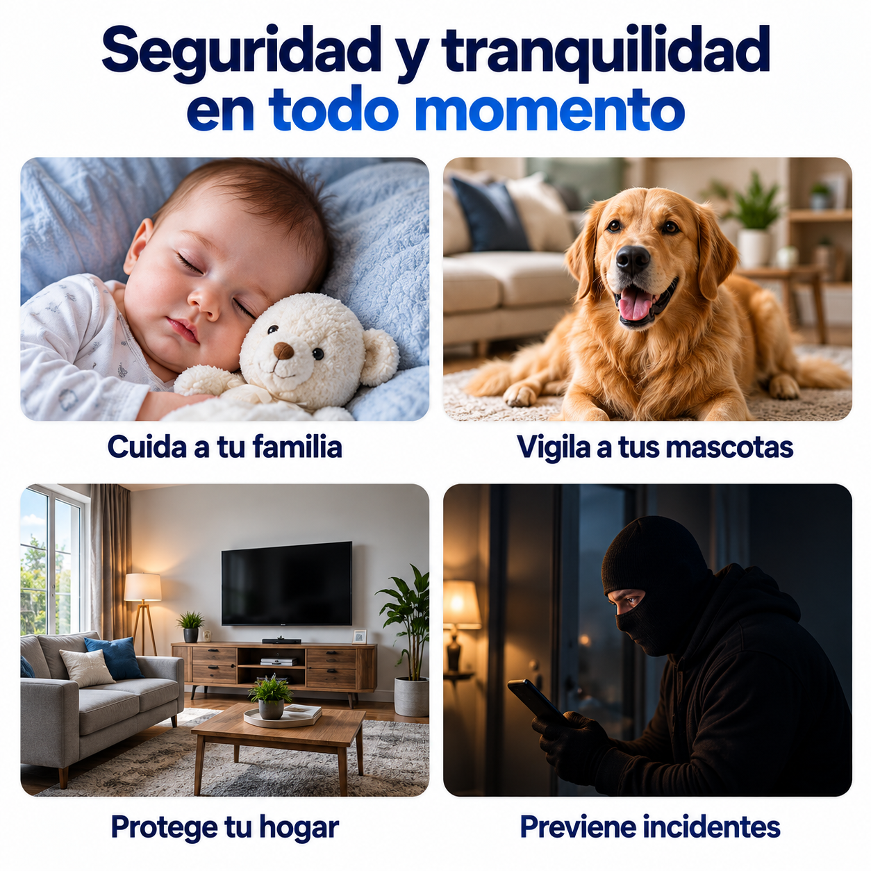 Minicámara WiFi inteligente: visión diurna y nocturna para una vigilancia discreta.