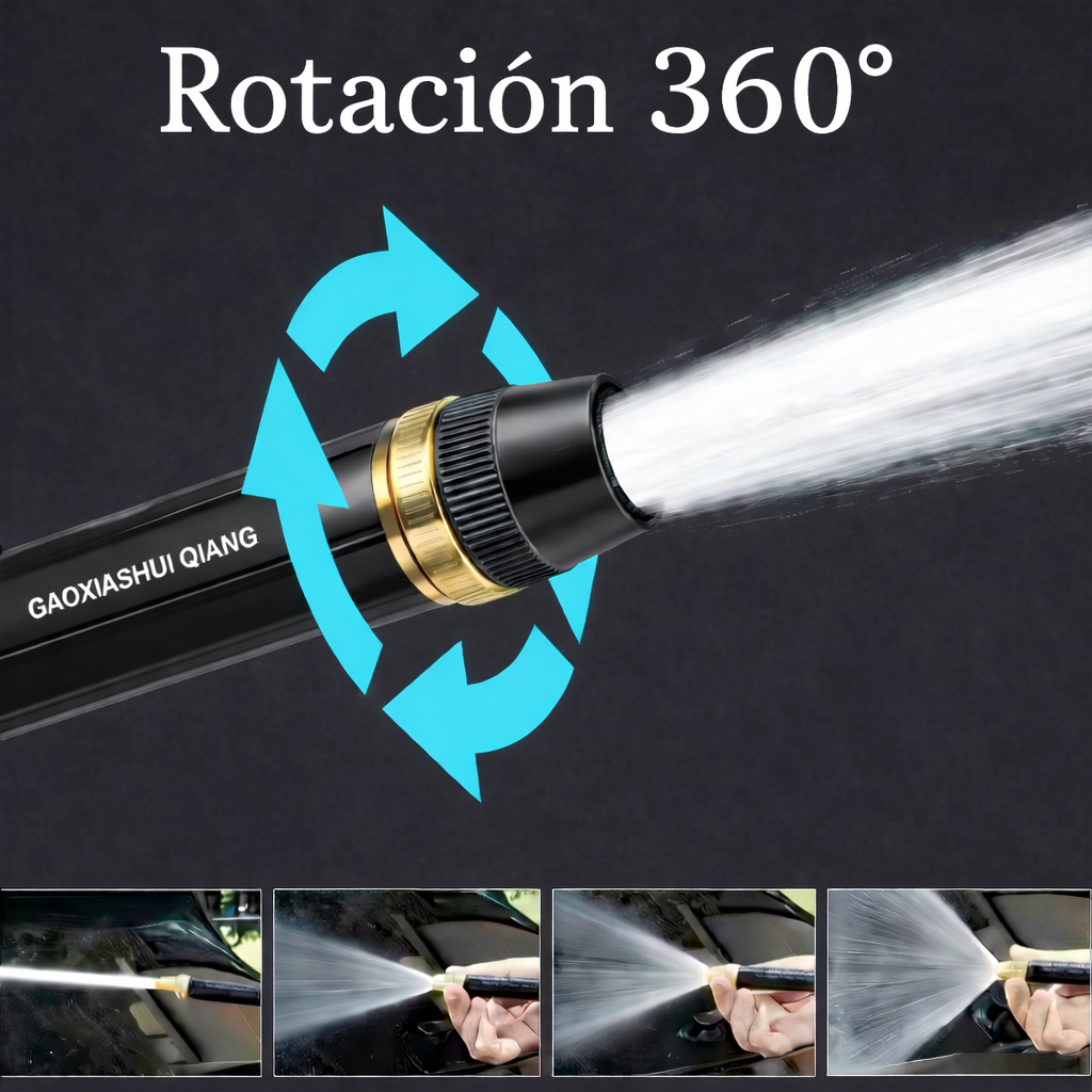 Boquilla de Alta Presión Pro - Convierte tu manguera en una máquina de limpieza profesional en segundos