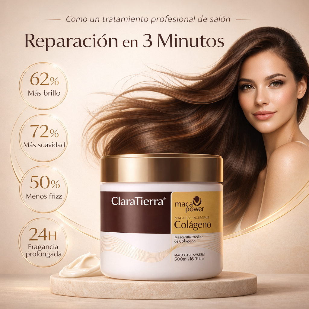 Mascarilla capilar de colágeno - Devuélvele Vida, Brillo y Fuerza a Tu Cabello en Cada Aplicación