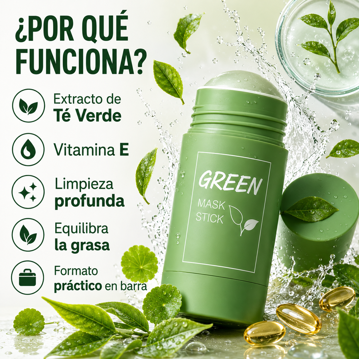 Green Mask Stick – Limpieza Profunda y Control de la Grasitud en Solo 10 Minutos