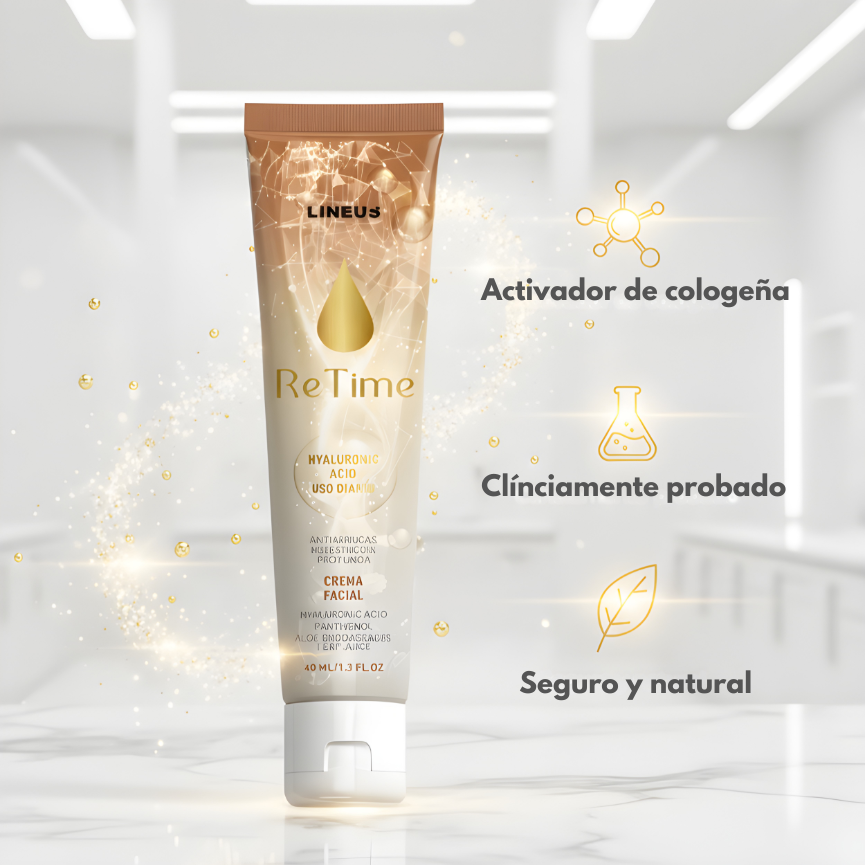 Crema antiedad ReTime: luce más joven sin clínicas ni agujas