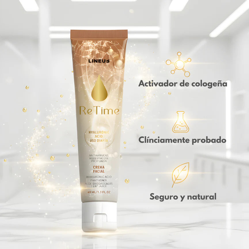 Crema antiedad ReTime: luce más joven sin clínicas ni agujas