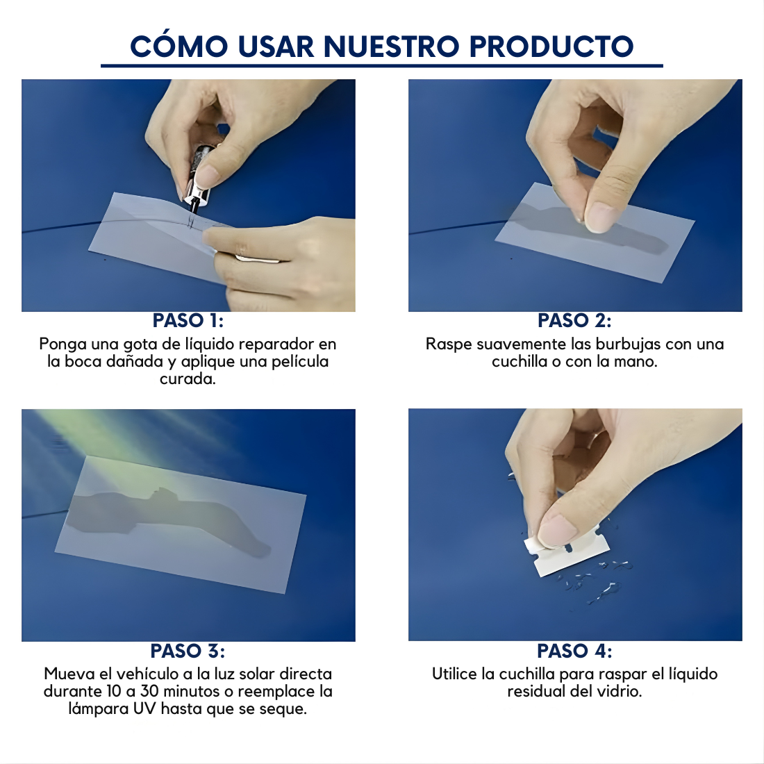 Kit de reparación de parabrisas: ¡repare su parabrisas en minutos, sin necesidad de taller!