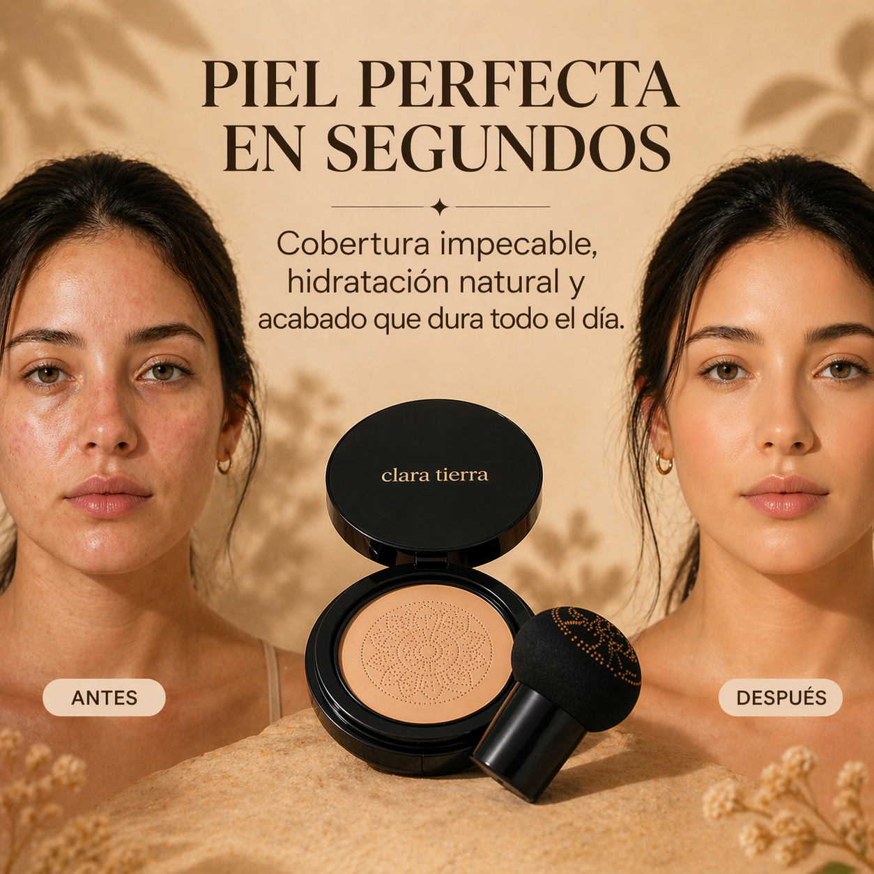 Clara Tierra - Base de Maquillaje Air Cushion