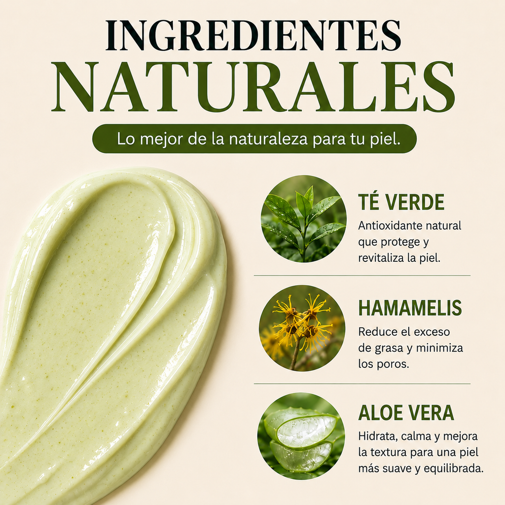 Mascarilla Purificante en Barra de Té Verde
