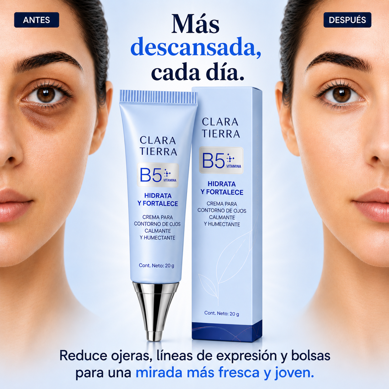Clara Tierra Mirada Viva - Crema Renovadora para Contorno de Ojos