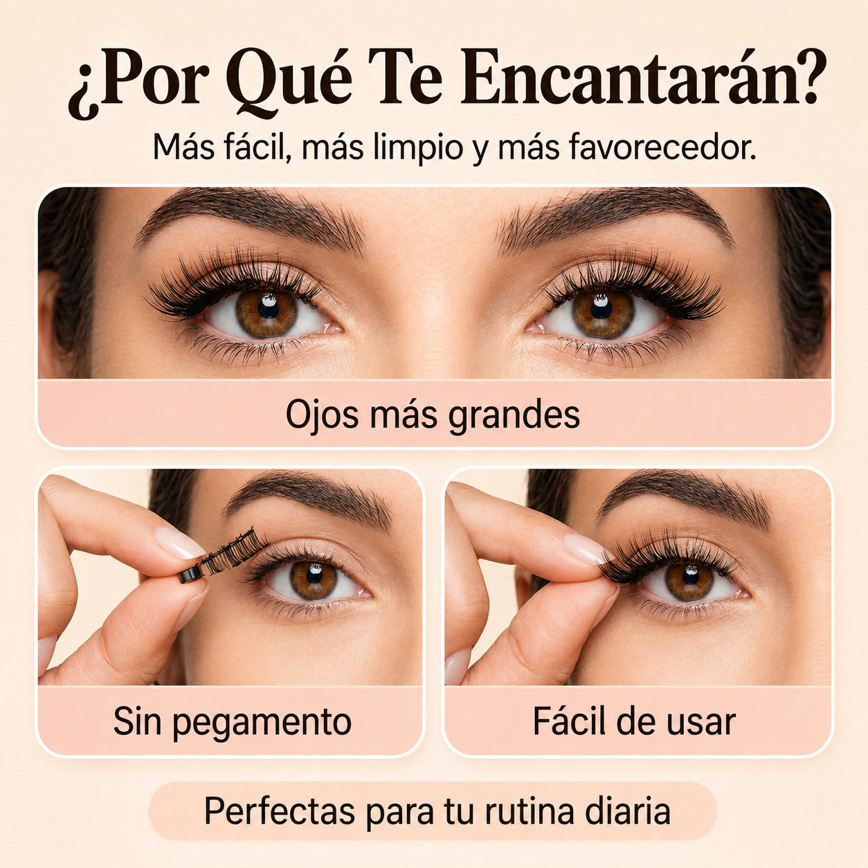 ClaraTierra - Pestañas Magnéticas Premium