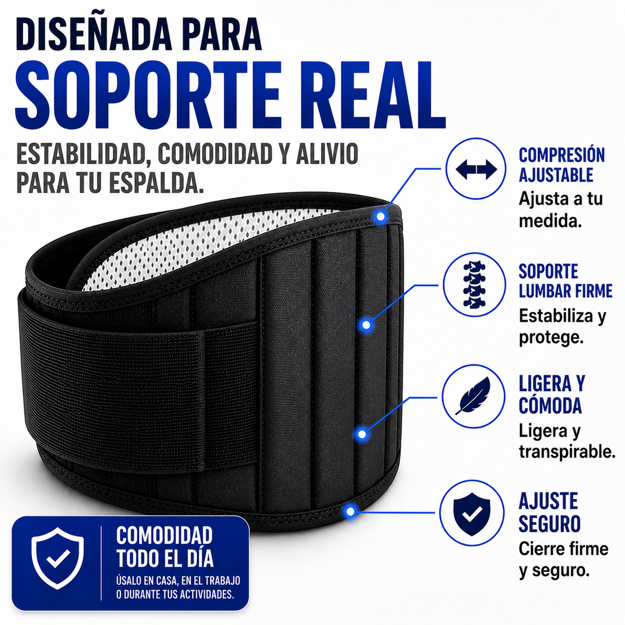 Clara Tierra - Faja de Soporte Lumbar