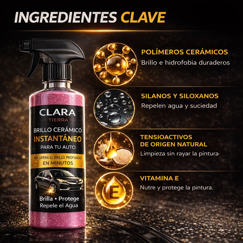 ClaraTierra - Brillo Cerámico Instantáneo PRO