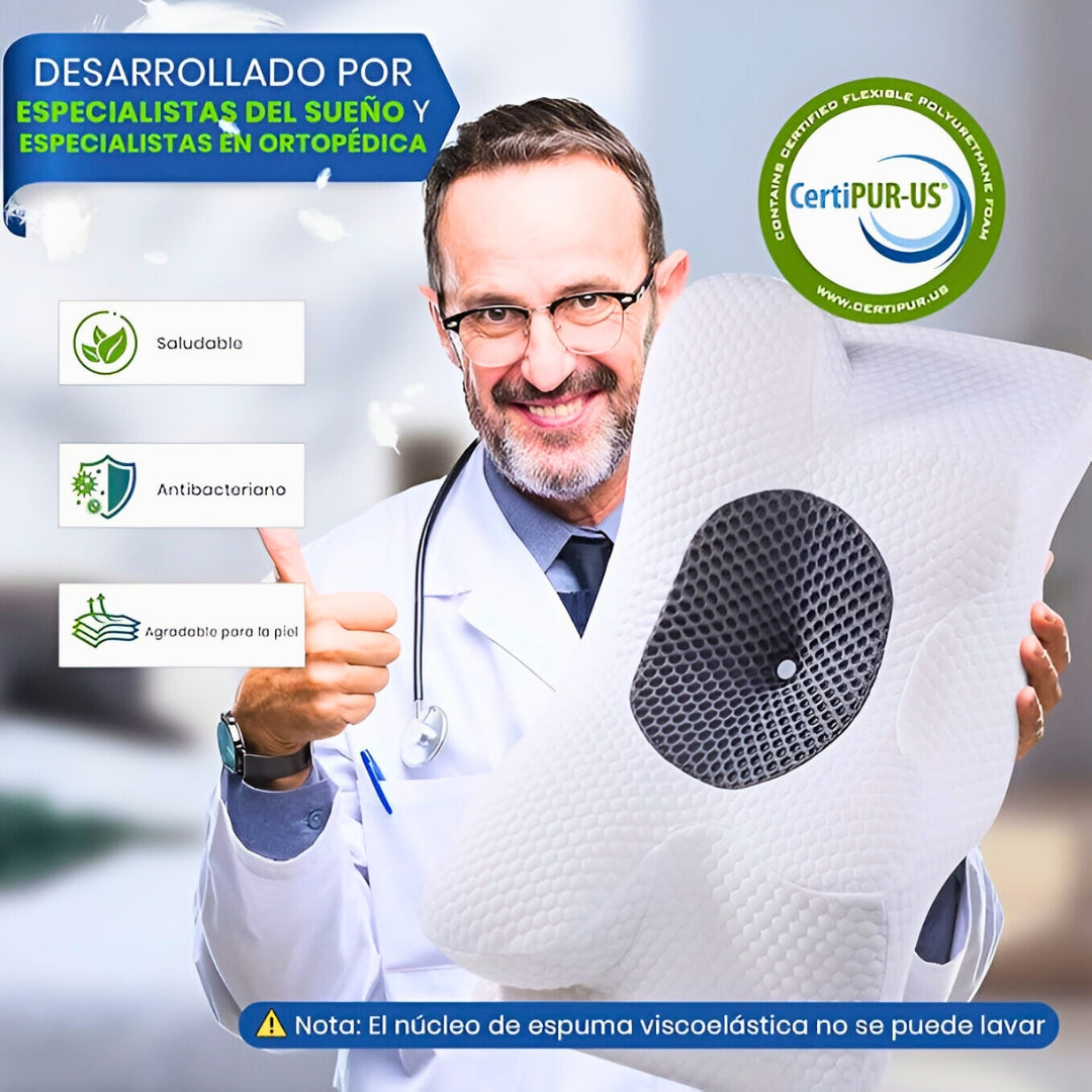Almohada Cervical Ortopédica “Duerme Sin Dolor” – Alivio para Cuello y Espalda