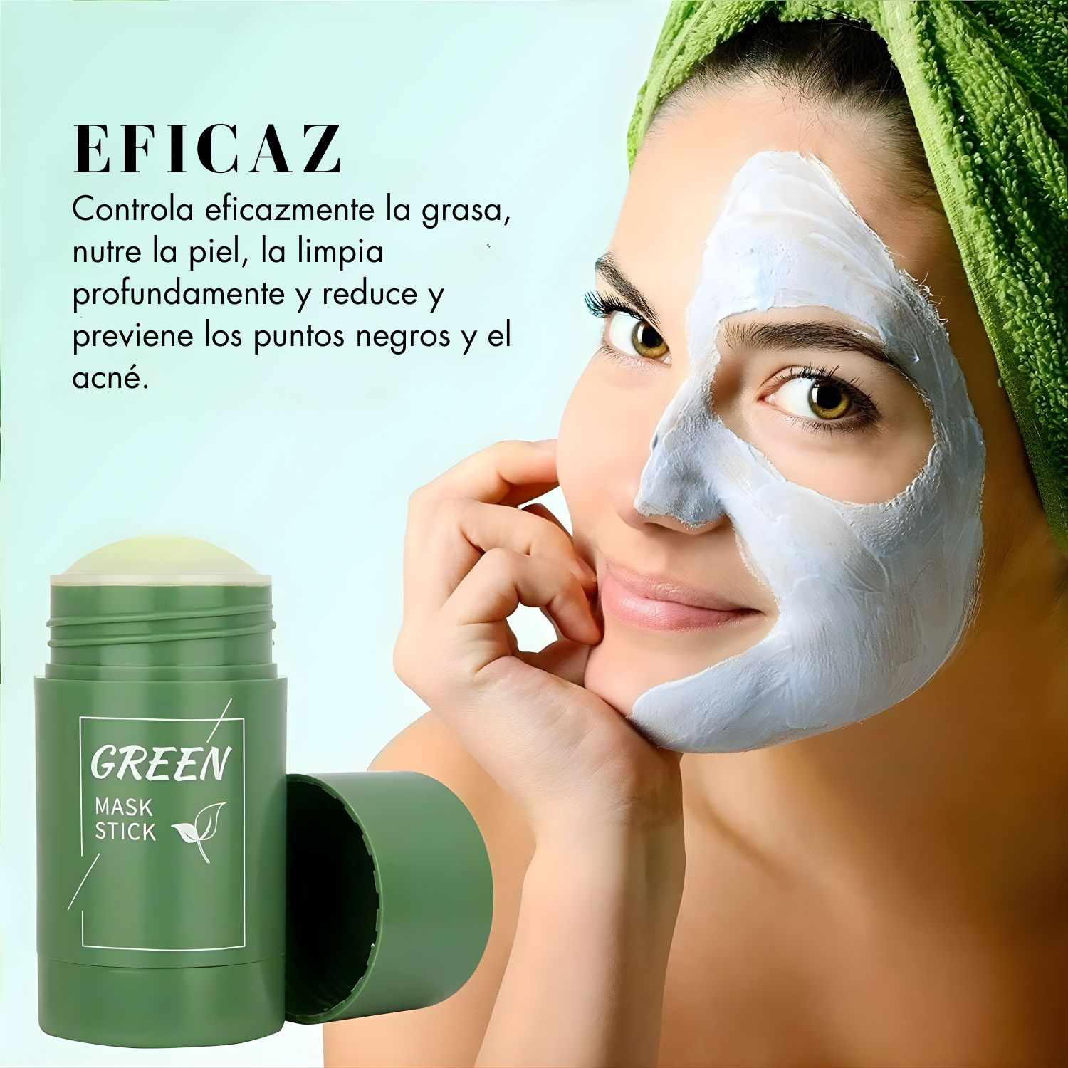 Mascarilla de té verde en barra: desintoxica y brilla al instante