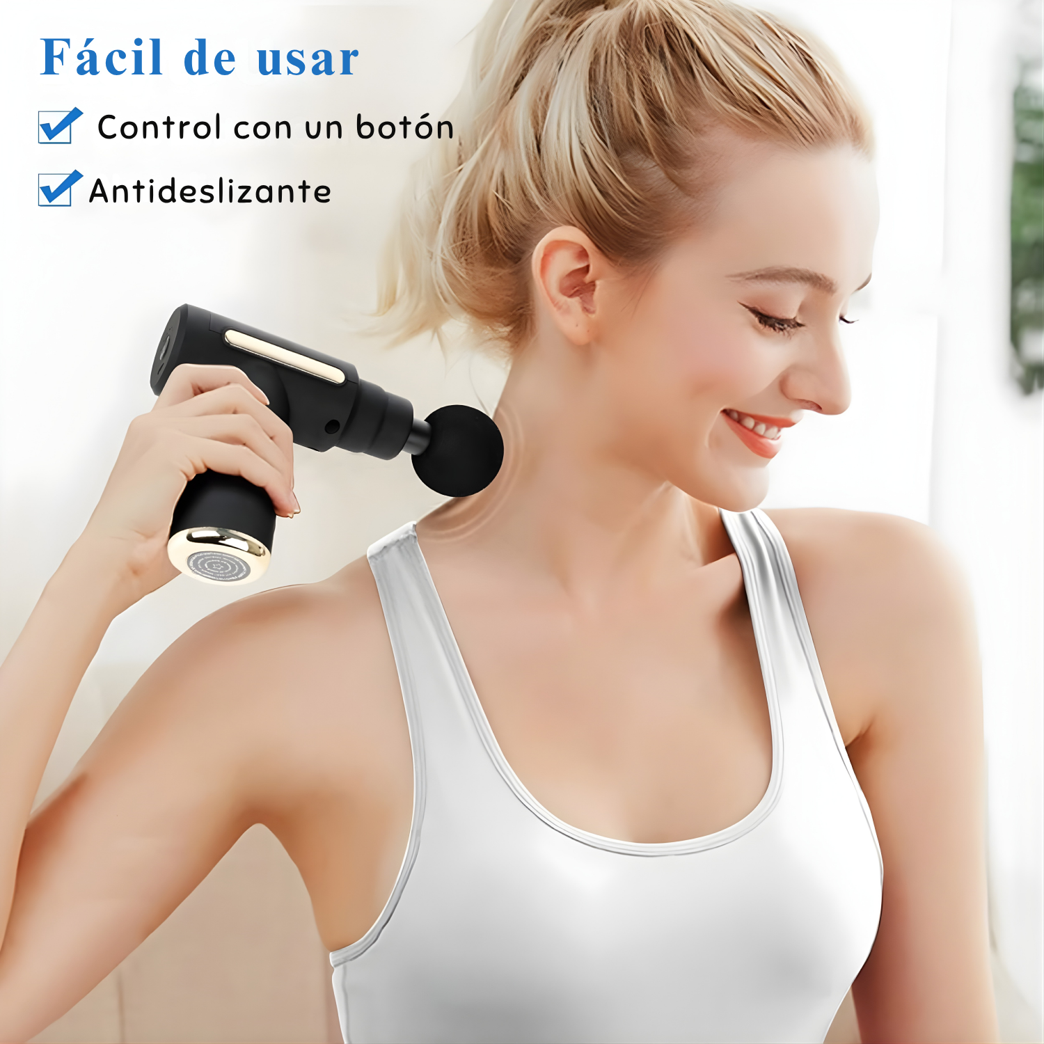Pistola de masaje 4 en 1: Recuperación muscular profesional en casa