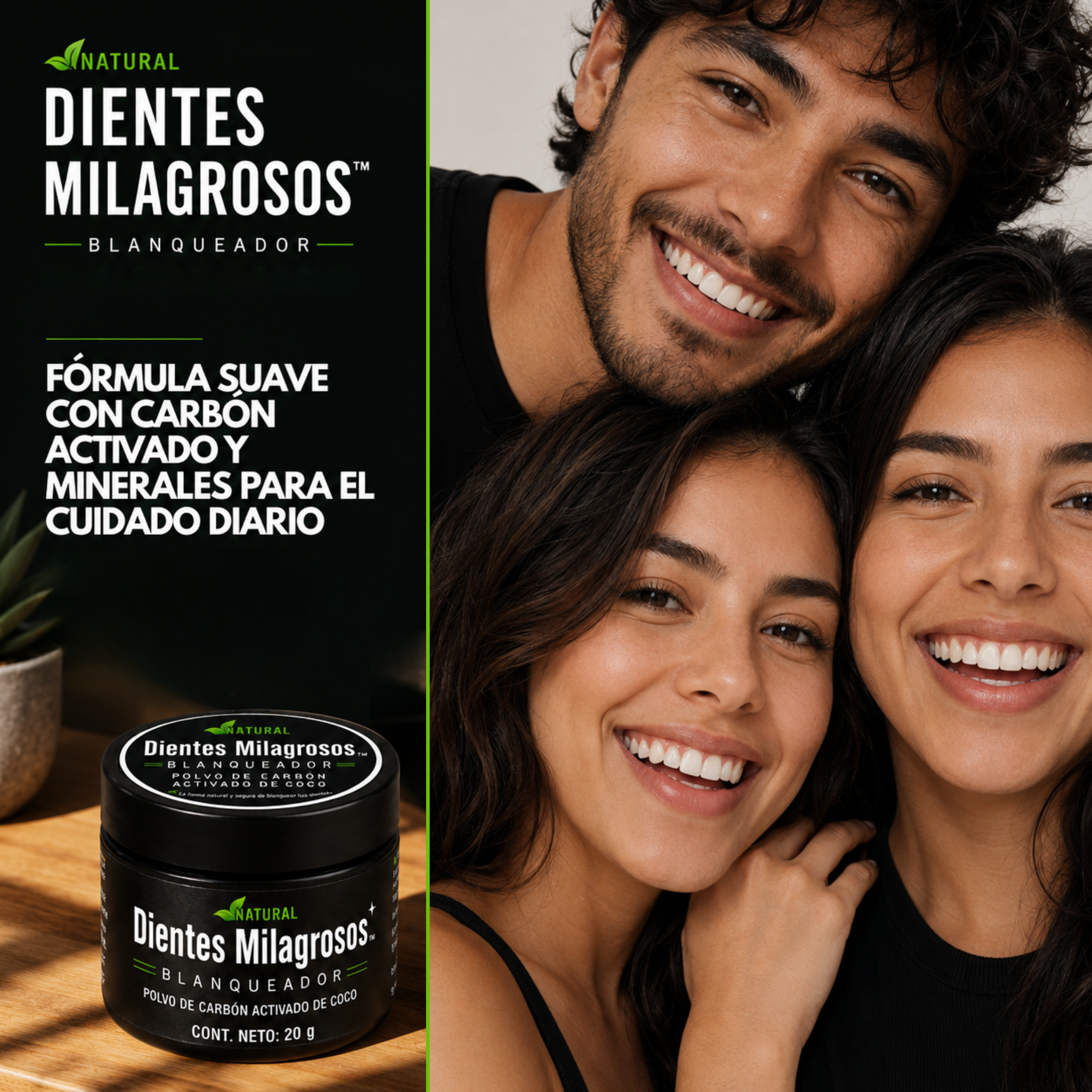 Dientes Milagrosos Blanqueador – Sonrisas más blancas sin químicos agresivos