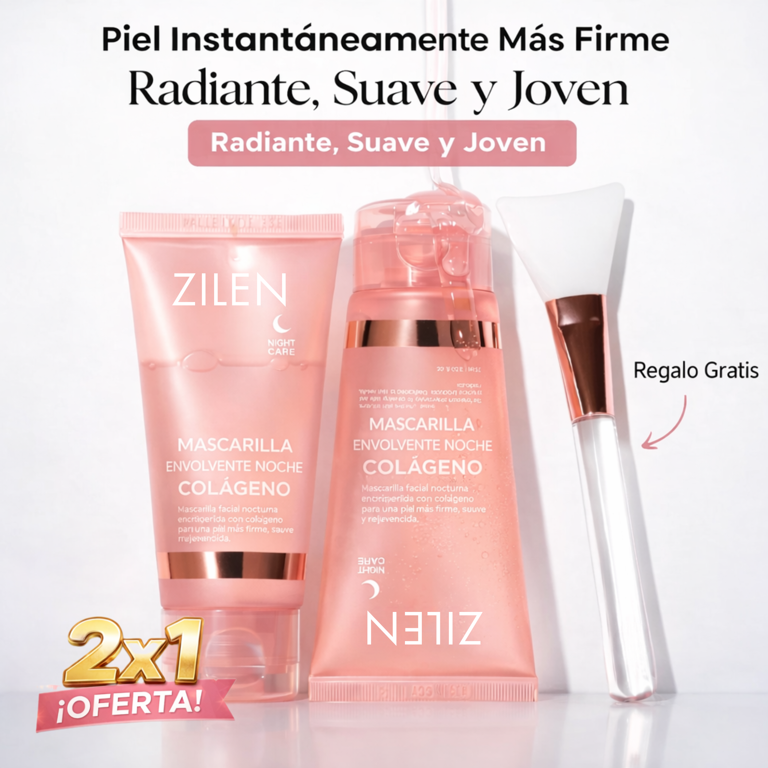 Mascarilla nocturna envolvente de colágeno Zilen (Oferta 2x1)