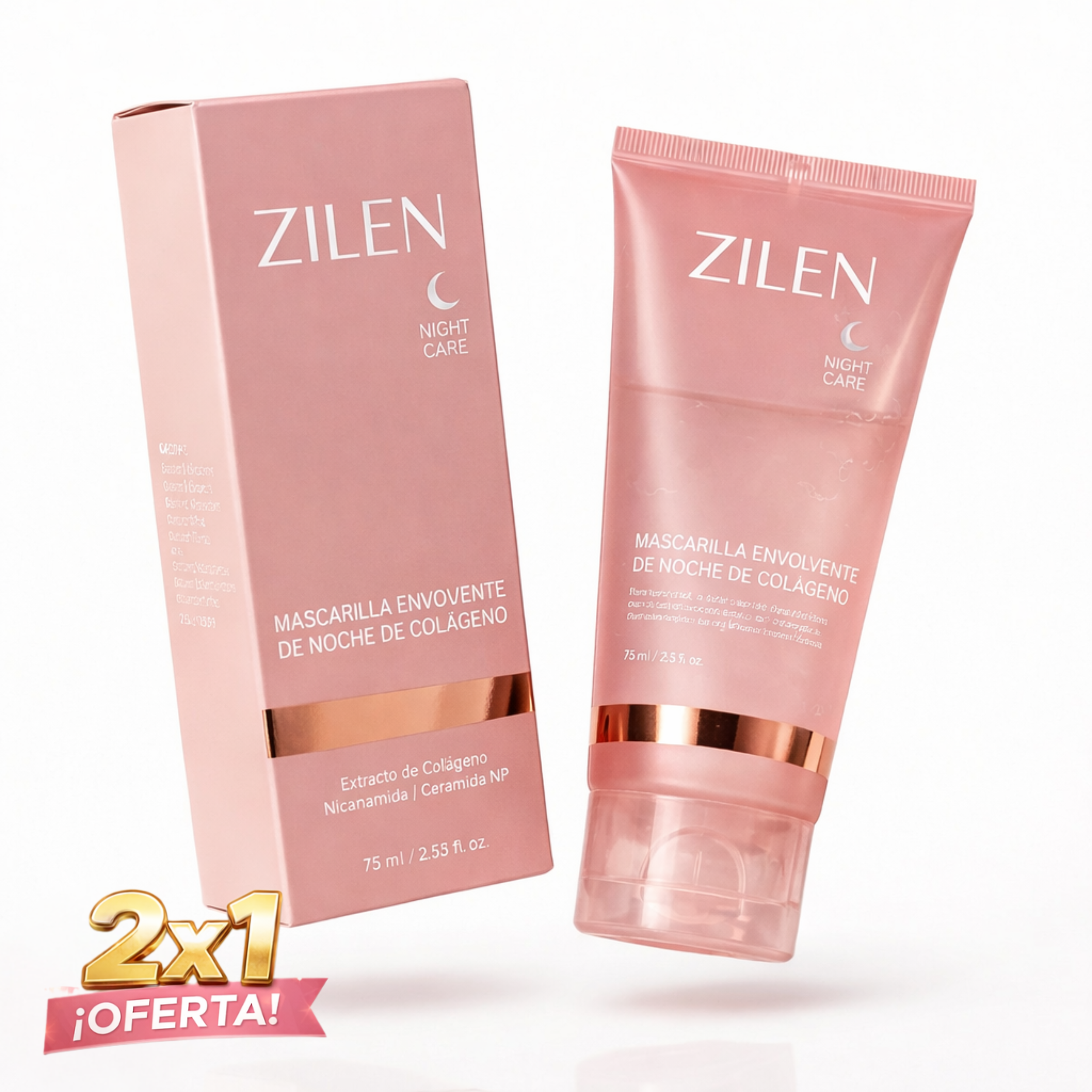 Mascarilla nocturna envolvente de colágeno Zilen (Oferta 2x1)