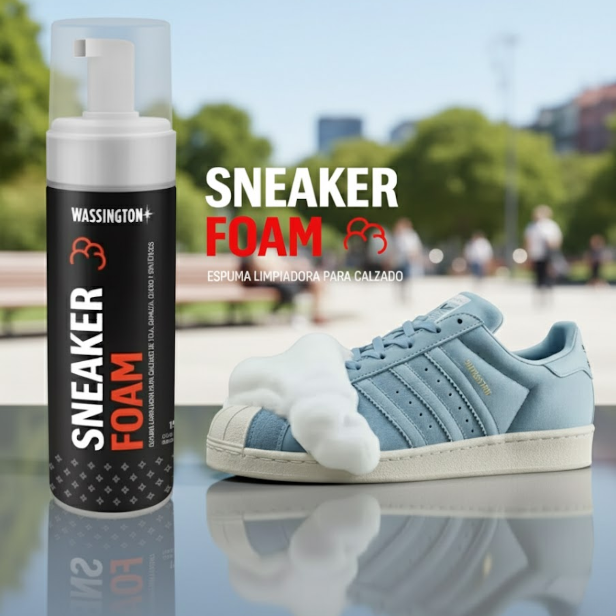 Wassington - Espuma limpiadora para zapatillas