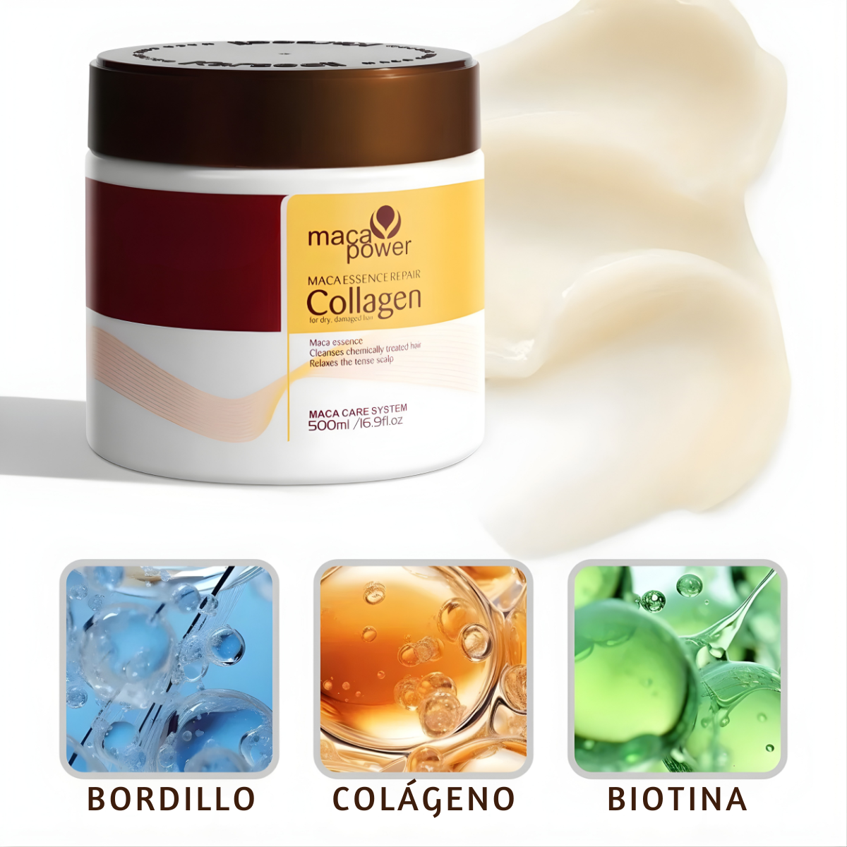 Mascarilla capilar profesional – Reparación profunda con colágeno y aceite de argán