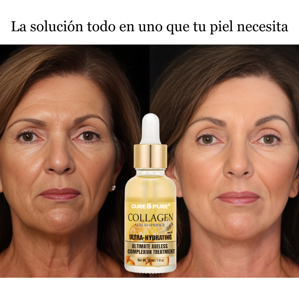 CURE & PURE Collagen Serum + Primer - Ultrahidratante • Brillo antiedad