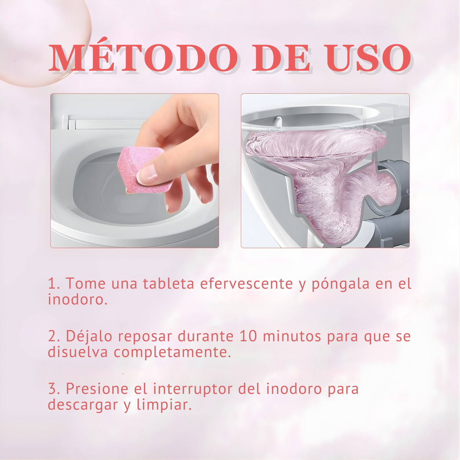 Pastillas limpiadoras para inodoros: limpieza profunda inmediata para un inodoro fresco