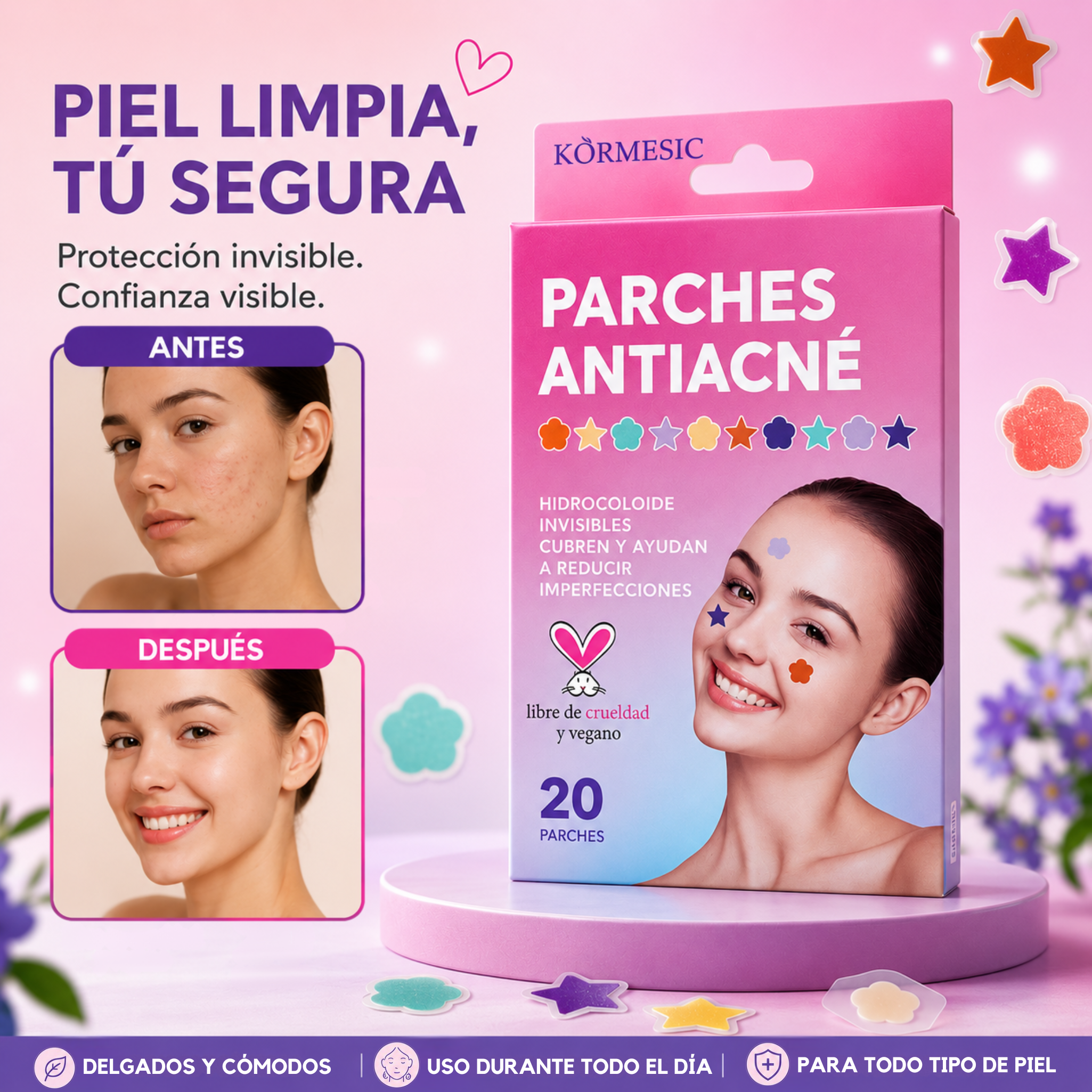 Parche Para Acné – Parches Invisibles Hidrocoloides Anti Imperfecciones